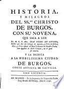 Historia y milagros del SSmo. Cristo de Burgos