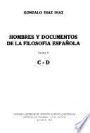 Hombres y documentos de la filosofía española: C-D