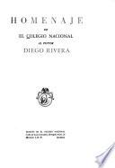 Homenaje de el Colegio Nacional al pintor Diego Rivera