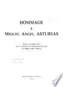 Hommage à Miguel Angel Asturias
