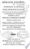 Horacio español o Poesias lyricas