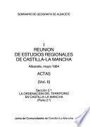 I Reunión de Estudios Regionales de Castilla-La Mancha