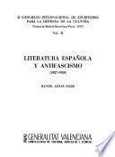 II Congreso Internacional de Escritores para la Defensa de la Cultura: Literatura española y antifascismo (1927-1939)