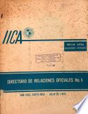 IICA-DIRECTORIO DE RELACIONES OFICIALES No. 8, San Jose, Costa Rica.-
