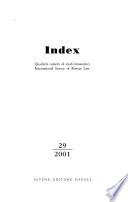 Index: International survey of Roman law