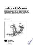 Index of Mosses