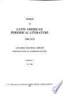 Index to Latin American Periodical Literature