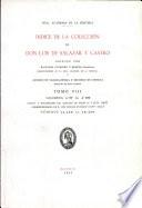 Índice de la colección de don Luis de Salazar y Castro. Tomo VIII.
