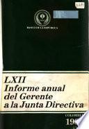 Informe anual del gerente a la junta directiva