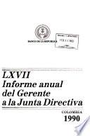 Informe anual presentado por el gerente a la junta directiva