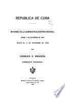 Informe de la administración provisional ... 1906/07-1907/08