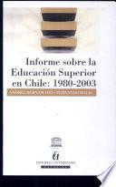 Informe sobre la educación superior en Chile, 1980-2003
