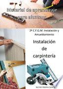 Instalación de carpintería (Material de aprendizaje para alumnos)