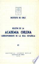 Instituto De Chile Boletin De La Academia Chilena Correspondiente De La Real Academia Espanola