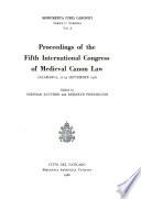 Internationaler Kongress Für Mittelalterliches Kanonisches Recht