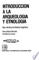 Introducción a la arqueología y etnología