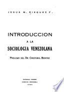 Introducción a la sociología venezolana