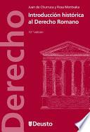 Introducción histórica al Derecho Romano (10 Edición)