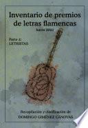 Inventario de premios de letras flamencas, hasta 2022. Parte 2: Autores