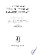 Inventario dei libri stampati palatino-vaticani: pte. 1. Libri ebraici, Libri latini, n. 1a-1650 g
