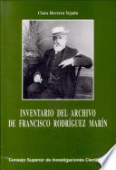 Inventario del archivo de Francisco Rodríguez Marín