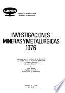 Investigaciones mineras y metalúrgicas