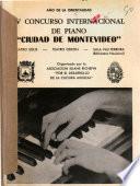 IV [i.e. Cuarto] Concurso Internacional de Piano Ciudad de Montevideo