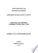 Jornadas de Historia, Córdoba entre 1830 y 1950