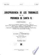 Jurisprudencia de los tribunales de la provincia de Santa Fe