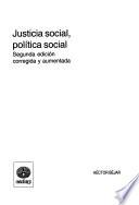 Justicia social, política social