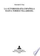 La autobiografía española hasta Torres Villarroel