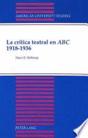 La crítica teatral en ABC, 1918-1936