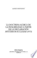 La doctrina acerca de la infalibilidad a partir de la declaración Mysterium Ecclesiae [1973]