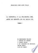 La estética y la filosofía del arte en España en el siglo XX