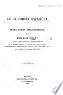 La Filosofía Española: indicaciones bibliográficas