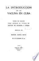 La introducción de la vacuna en Cuba