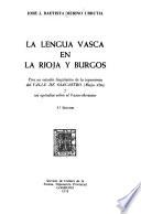 La lengua vasca en La Rioja y Burgos