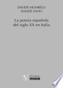 La poesía española del siglo XX en Italia