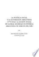 La política social y la ilustración aragonesa (1773-1812)