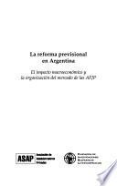 La Reforma previsional en Argentina