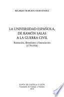 La universidad española, de Ramón Salas a la guerra civil