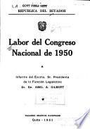 Labor del Congreso Nacional de ...