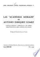Las Academias morales de Antonio Enríquez Gómez