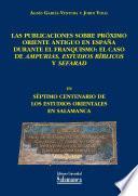 Las publicaciones sobre Próximo Oriente Antiguo en España durante el franquismo: el caso de Ampurias, Estudios Bíblicos y Sefarad