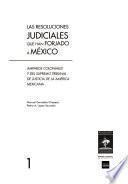 Las resoluciones judiciales que han forjado a México: Amparos coloniales y del supremo tribunal de justicia de la América mexicana
