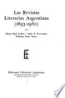 Las revistas literarias argentinas, 1893-1960