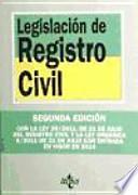 Legislacin de Registro Civil / Civil Registration Law