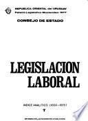 Legislación laboral: Indice analítico (1830-1975)