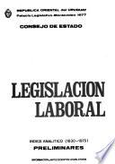 Legislación laboral: Preliminares