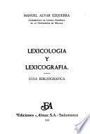 Lexicología y lexicografía